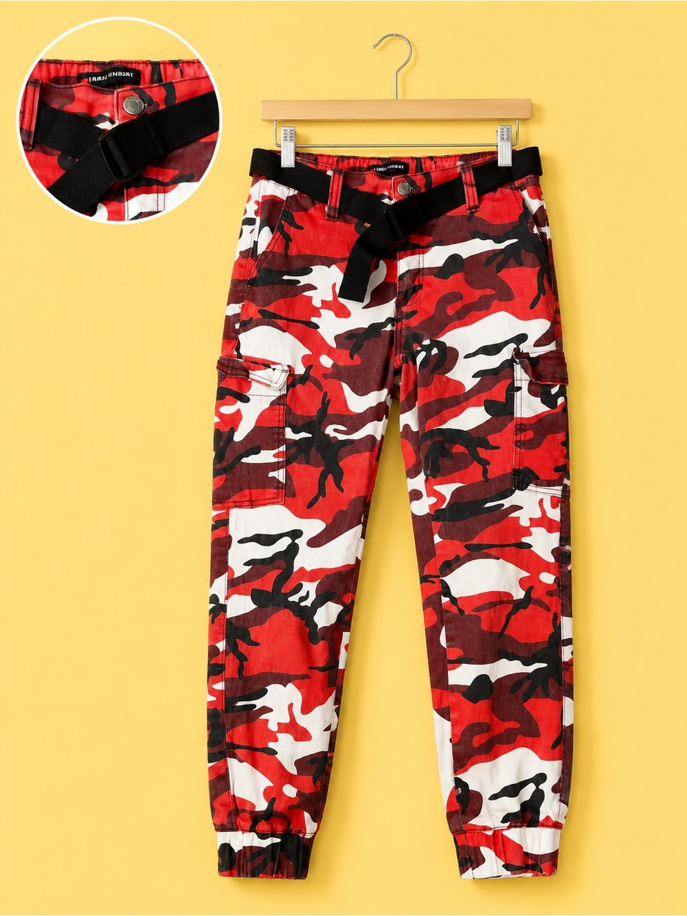 Almost Famous Red Camo Women’s Cargo Pants